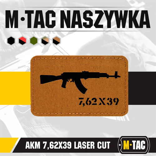 M-Tac - AKM 7,62 x 39 Lasergeschnittener Aufnäher - Coyote/Schwarz - 51110502 - Morale Patch