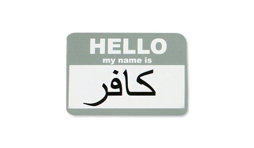 Combat-ID - Aufkleber - HELLO my name is Infidel - Laubgrün - Aufkleber