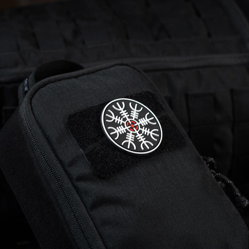 M-Tac - Egeshelm 3D PVC Aufnäher - Schwarz / Rot / Weiß - 51221233 - 3D PVC Morale Patches