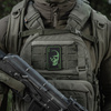 M-Tac - Moralaufnäher Patch Face of War - Cordura - Schwarz/Grün - 51389201