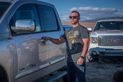 Helikon - T-Shirt Reiseberatung Russisches Glück - Rot/Schwarz Melange - TS-TRL-CO-2501Z - T-Shirts - Bekleidung