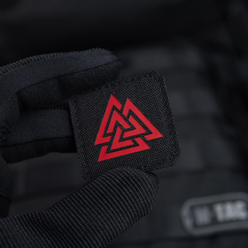 Verschiedenes - M-Tac - Lasergeschnittenes Valknut Quadrat Patch - Rot / Schwarz - 51162233 - Andere