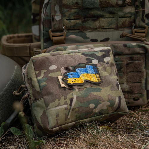 Morale Patch - M-Tac – Ukraine-Flaggen-Aufnäher – Stickerei – Cordura 500D – links – Rangergrün – 51298023
