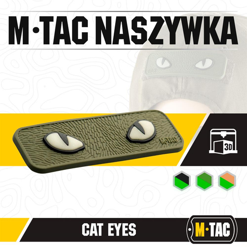 M-Tac - 3D PVC Katzenaugen Patch - Olive - 51114001 - Andere