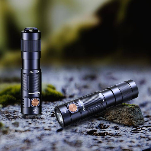 LED-Taschenlampen - Fenix - Wiederaufladbare LED Taschenlampe E09R - Schlüsselanhänger -600 Lumen - Schwarz - 039-485