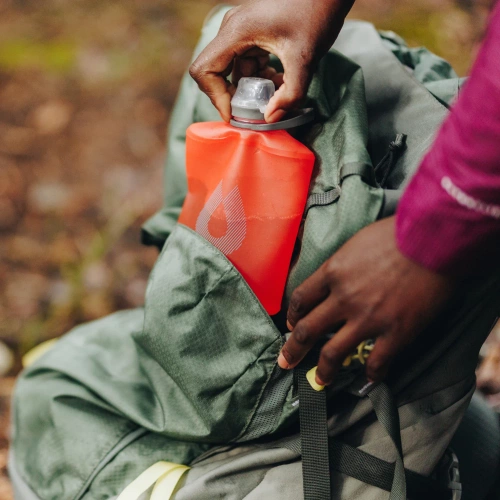 Wasserbehälter & Feldflaschen - HydraPak - Weiche Wasserflasche Stow - TPU - 500 ml - Mammoth Grey - GS335M