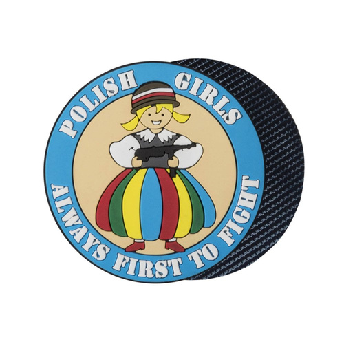 Silikon - PVC-Aufnäher - polnische Mädchen - blau - OD-PGF-RB-37 -  3D PVC Morale Patches