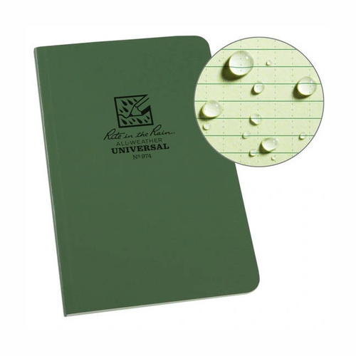 Rite in the Rain - Allwetter-Notizbuch - 4 5/8 x 7 1/4" - 974 - Olive - Notizbücher & Zubehör