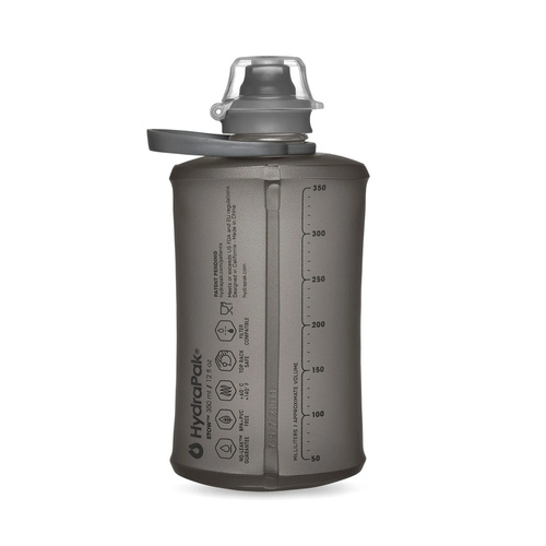 Outdoor - HydraPak - Weiche Wasserflasche Stow - TPU - 350 ml - Mammoth Grey - GS340MD - Wasserbehälter & Feldflaschen