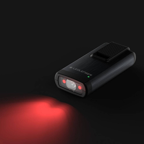 Ledlenser - Wiederaufladbare LED-Taschenlampe / Schlüsselring K6R - 400 lm - Mit Rotlichtmodus - Grau - 502577 - LED-Taschenlampen