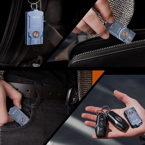 LED-Taschenlampen - Fenix - LED-Taschenlampe E03R V2 - 500 lm - Mit 400 mAh Akku - Blau - E03RV2BL