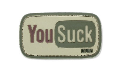 101 Inc. - 3D Aufnäher - Du bist scheiße - Sand -  3D PVC Morale Patches