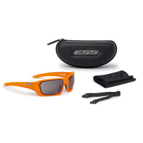 ESS - Rollbar Sicherheitsbrille - Safety Orange - Klar / Getönt Smoke Gray - EE9018-17 - Sonnenbrille - Ausrüstung