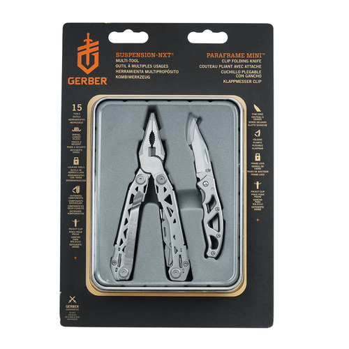 Multitools - Gerber - Suspension NXT Multitool und Mini Paraframe GT 4L Klappmesser Set - 1052474 - Multitool Gerber