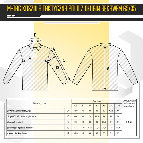 M-Tac - Taktisches Poloshirt mit langen Ärmeln - Schwartz - 80021002 - Poloshirts - Bekleidung
