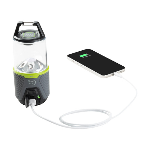 Nite Ize - Radiant® RL2™ Wiederaufladbare Campingleuchte - 400 lm - Grau / Grün - RL2-17-R8 - Akku-Taschenlampen