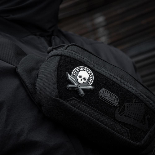 M-Tac - No Knife - No Life 3D PVC Patch - Schwarz / Weiß - 51128236 - 3D PVC Morale Patches - Verschiedenes