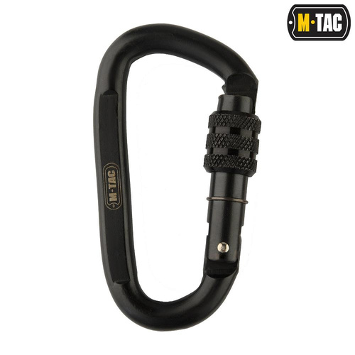 Stahlkarabiner - M-Tac - Stahlkarabiner - 10 cm - Schwarz - HWDSK01