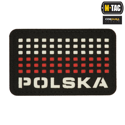 M-Tac - Aufnäher mit Flagge und Aufschrift Polen - Laserschnitt - Pixel - Schwarz / Rot / Weiß - 51007102 - Andere