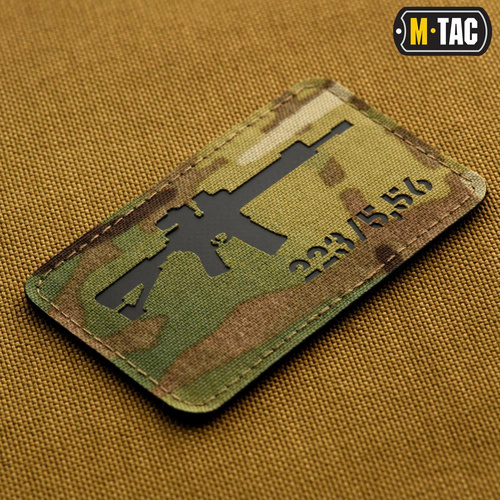 Morale Patch - M-Tac - AR-15 223/5.56 Lasergeschnittener Aufnäher - Multicam/Schwarz - 51111802