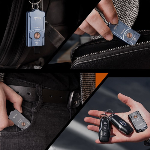 LED-Taschenlampen - Fenix - E03R V2.0 LED-Taschenlampe mit 400-mAh-Akku – 500 lm – Grau – E03R V2.0 Grau