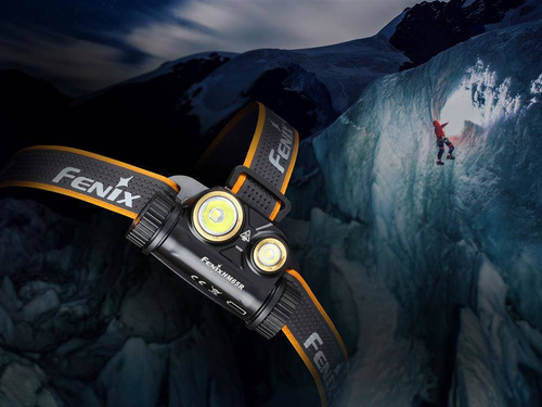 Stirnlampen - Fenix - Stirnlampe mit zwei Lichtstrahlern - Schwarz - HM65R