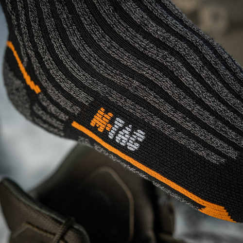 Bekleidung - M-Tac - Socken Coolmax 75% lang - Schwarz - FL-2103-2 - Trekkingsocken