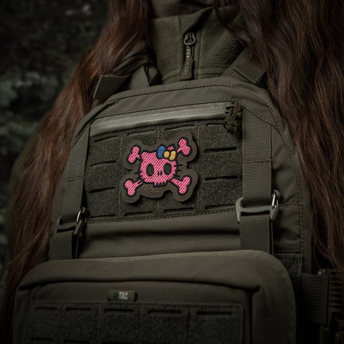 Morale Patch - M-Tac – Kitty Pink Patch – Stickerei – Gelbe und Blaue Schleife – Ranger Green – 51393023
