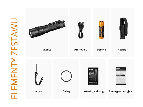Fenix - LED-Taschenlampe - 3000 Lumen - 5000 mAh - Schwarz - PD40R V2.0 - LED-Taschenlampen - Outdoor