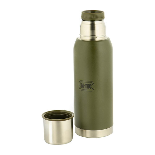 M-Tac - Edelstahl-Thermoskanne - Fassungsvermögen 1000 ml - Olive - UN-Y01-1000A - Tassen & Thermoskannen - Outdoor