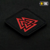 M-Tac - Lasergeschnittenes Valknut Quadrat Patch - Rot / Schwarz - 51162233