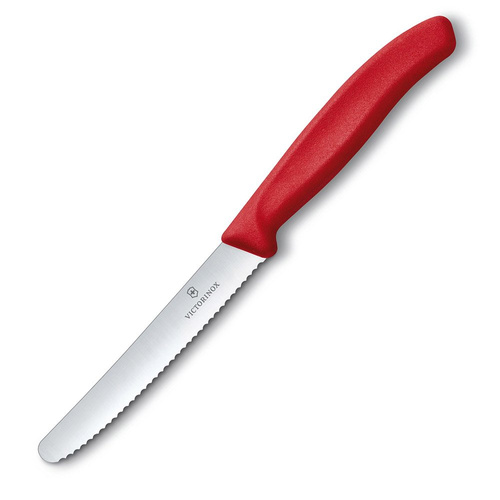 Victorinox - Küchenmesser Swiss Classic - Gezahnt - Rot - 6.7831 - Messer