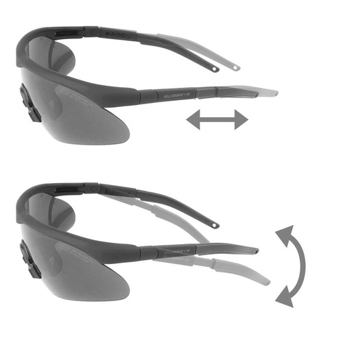 Ballistische Brillen - Swiss Eye - Schiessbrille Raptor Pro - Schwarz - Drei Visiere - 10164