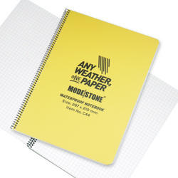 Modestone - Wasserdichtes Notizbuch - 210 x 297 mm - 50 Blatt - Gelb - C44