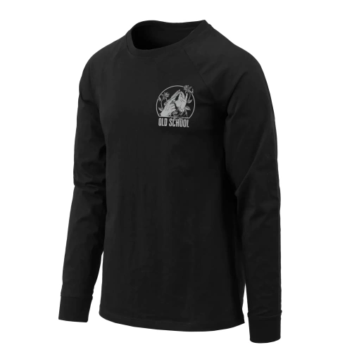 Helikon - Old School Langarm T-Shirt - Schwarz - TS-OLD-CO-01 - T-Shirts