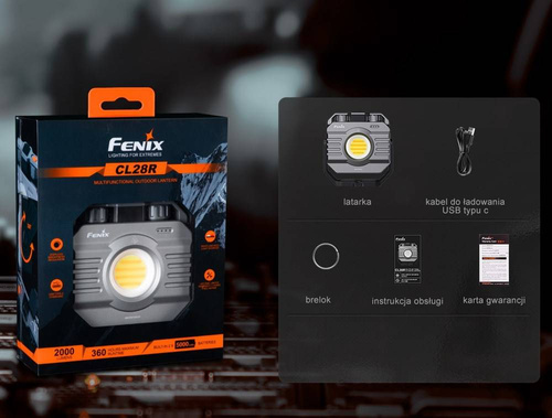 Fenix - Camping Licht CL28R LED - 2000 lm - 10000 mAh - USB-C - Grau - 039-538 - Campinglampen - Outdoor