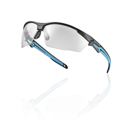 Bolle Safety - Schutzbrille Eco Tryon - EN 166 FT KN - Platin - Transparent - TRYONN10E - Gesichtsschutz - Augenschutz