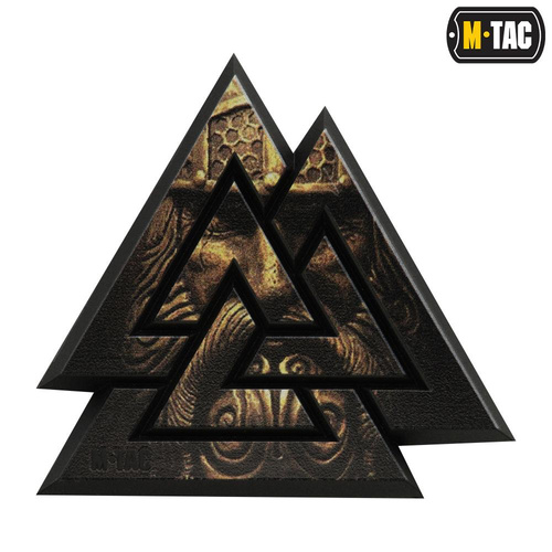 M-Tac - 3D PVC Valknut Patch - Schwarz / Coyote - 51161205 -  3D PVC Morale Patches