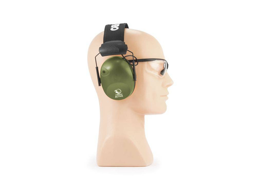 RealHunter - Set aus Active PRO Gehörschützern und Schutzbrille - Olive Green - Aktive Kopfhörer - Ausrüstung