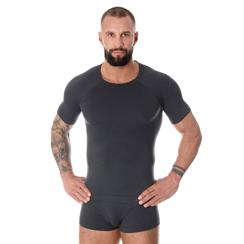 Brubeck - Active Wool Merino Thermoshirt - Graphit - SS11710 - Thermoaktive Wäsche - Bekleidung