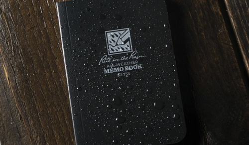 Rite in the Rain - Allwetter-Notizbuch - 3 1/2 x 5" - 754 - Schwarz - Notizbücher & Zubehör