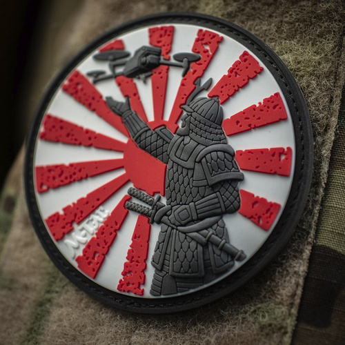 3D PVC Morale Patches - M-Tac – Aufnäher „Der Weg des Samurai“ – 3D PVC – Weiß/Rot – 51338302
