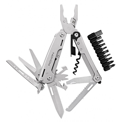 Roxon - Multitool S801S mit einem Satz Bits - Perlgrau - CM1334 - Multitools