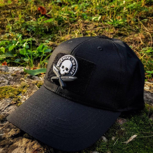 M-Tac - No Knife - No Life 3D PVC Patch - Schwarz / Weiß - 51128236 - 3D PVC Morale Patches - Verschiedenes