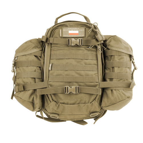 Militärrucksäcke - WISPORT - Sparrow 20 II Rucksack mit zwei Seitentaschen - 20 + 10 l - Coyote