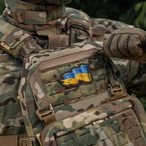 M-Tac – Ukraine-Flaggen-Aufnäher – Stickerei – Cordura 500D – links – Rangergrün – 51298023 - Morale Patch - Verschiedenes