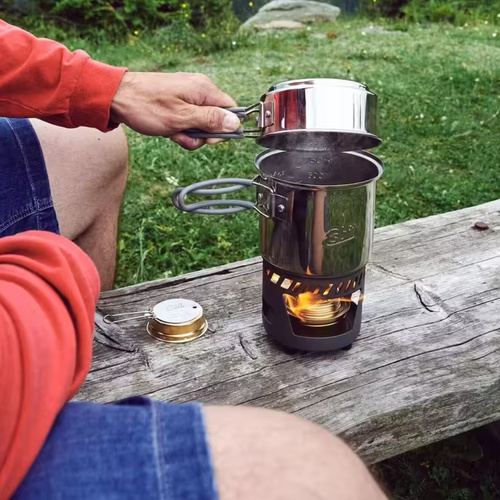 Kocher & Kochsets - Esbit - Travel Spirituskochset mit zwei Töpfen - 985 ml - Silber - CS985ST