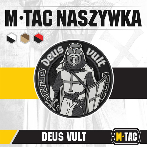 Verschiedenes - M-Tac - Deus Vult 3D PVC Aufnäher - Schwarz - 51116236 - 3D PVC Morale Patches