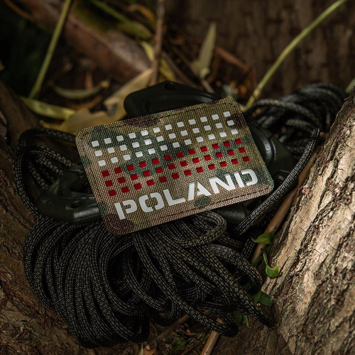 Patches - M-Tac - Aufnäher mit Polen-Flagge und Aufschrift - Laserschnitt - Pixel - Rot / MultiCam / Weiß - 51006108