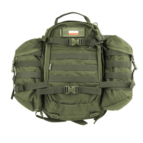 Militärrucksäcke - WISPORT - Sparrow 20 II Rucksack mit zwei Seitentaschen - 20 + 10 l - Olivgrün